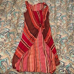 Multicolor swimsuit cover dress